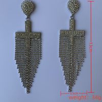 1 Pair Vintage Style Cross Plating Inlay Alloy Rhinestones Silver Plated Drop Earrings main image 2