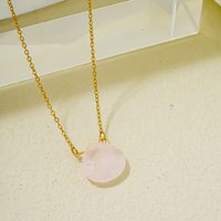 Wholesale Simple Style Water Droplets Stainless Steel Natural Stone Chain Pendant Necklace main image 6