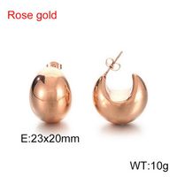 1 Pair Modern Style Water Droplets Plating Stainless Steel 18K Gold Plated Ear Studs sku image 69