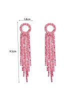 1 Pair Vacation Solid Color Plating Inlay Alloy Rhinestone Rhinestones Silver Plated Drop Earrings main image 2