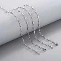 Wholesale Simple Style Solid Color Titanium Steel Chain Necklace main image 1