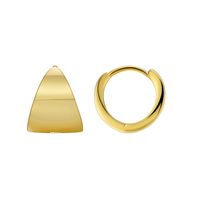 1 Pair Simple Style Solid Color Plating Copper 18k Gold Plated Hoop Earrings sku image 3