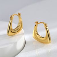 1 Pair Simple Style Solid Color Plating Copper 18k Gold Plated Hoop Earrings main image 2