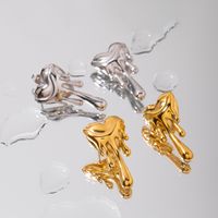 1 Pair Ig Style Vintage Style Heart Shape Plating Stainless Steel 18k Gold Plated Ear Studs main image 3