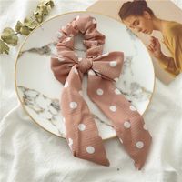 Simple Style Color Block Flannel Satin Hair Tie sku image 17