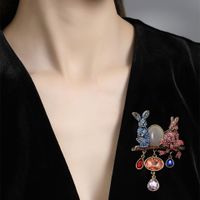 Retro Animal Alloy Plating Inlay Rhinestones Unisex Brooches main image 5