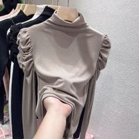 Women's T-shirt Long Sleeve T-shirts Casual Solid Color sku image 7