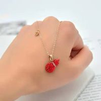 Sucré Lettre Forme De Cœur Couronne Acier Au Titane Incruster Strass Collier sku image 13