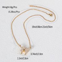 Stainless Steel 18K Gold Plated Vintage Style Plating Inlay Round Zircon Pendant Necklace main image 9
