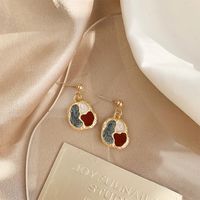 1 Pair Simple Style Color Block Plating Alloy Gold Plated Drop Earrings main image 1