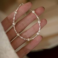 Simple Style Solid Color Freshwater Pearl Sterling Silver Plating Bracelets main image 2