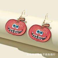 Gothic Pumpkin Spider Arylic Women's Drop Earrings 1 Pair sku image 2