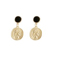 1 Paire Style Simple Style Classique Rond Placage Alliage Plaqué Or Boucles D'oreilles sku image 2