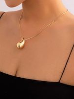 Titanium Steel 18K Gold Plated Basic Modern Style Plating Solid Color Pendant Necklace main image 6