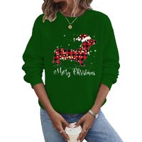 Women's Hoodies Long Sleeve Thermal Transfer Printing Casual Christmas Hat Letter Dog main image 3
