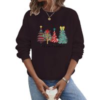 Women's Hoodies Long Sleeve Thermal Transfer Printing Casual Christmas Tree Letter main image 1