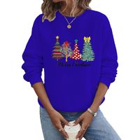 Women's Hoodies Long Sleeve Thermal Transfer Printing Casual Christmas Tree Letter main image 4
