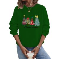Women's Hoodies Long Sleeve Thermal Transfer Printing Casual Christmas Tree Letter main image 3