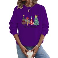 Women's Hoodies Long Sleeve Thermal Transfer Printing Casual Christmas Tree Letter main image 2