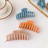 Simple Style Solid Color Plastic Hollow Out Hair Claws main image 3