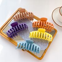 Simple Style Solid Color Plastic Hollow Out Hair Claws main image 4