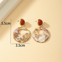 1 Pair Simple Style Round Plating Alloy Gold Plated Drop Earrings main image 4