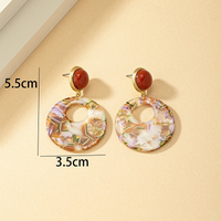 1 Paire Style Simple Rond Placage Alliage Plaqué Or Boucles D'oreilles main image 4