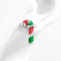 1 Pair Cartoon Style Santa Claus Plating Inlay Sterling Silver Zircon White Gold Plated Rhodium Plated Ear Studs main image 3