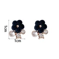 1 Pair Simple Style Flower Plating Inlay Alloy Artificial Pearls Gold Plated Drop Earrings sku image 1