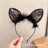 Retro Cat Ears Lace Handmade Hair Band 1 Piece sku image 3