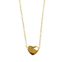 304 Stainless Steel 18K Gold Plated Simple Style Commute Plating Heart Shape Pendant Necklace main image 6