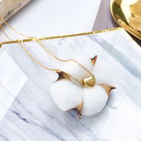 304 Stainless Steel 18K Gold Plated Simple Style Commute Plating Heart Shape Pendant Necklace main image 3