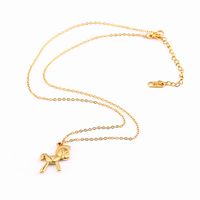 304 Stainless Steel 18K Gold Plated Hip-Hop Retro Plating Solid Color Pendant Necklace main image 4