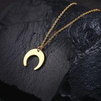 Simple Style Solid Color 304 Stainless Steel Plating 18K Gold Plated Women's Pendant Necklace main image 1