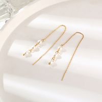 1 Pair Simple Style Geometric Solid Color Plating 304 Stainless Steel 18K Gold Plated Ear Line main image 3