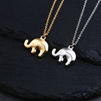 Hip-Hop Retro Solid Color 304 Stainless Steel Gold Plated 18K Gold Plated Women's Pendant Necklace main image 7