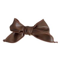 Women's Simple Style Bow Knot Pu Leather Braid Hair Clip main image 3