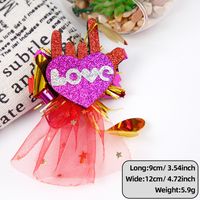 Valentine's Day Cute Sweet Letter Heart Shape Pet Daily Party Shopping Hairpin sku image 3
