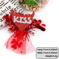 Valentine's Day Cute Sweet Letter Heart Shape Pet Daily Party Shopping Hairpin sku image 15