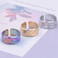 Simple Style Classic Style Solid Color Stainless Steel Asymmetrical Polishing Rings main image 1