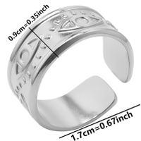 Simple Style Classic Style Solid Color Stainless Steel Asymmetrical Polishing Rings sku image 1
