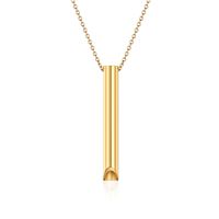 Simple Style Classic Style Solid Color 304 Stainless Steel Plating 18K Gold Plated Unisex Pendant Necklace main image 6