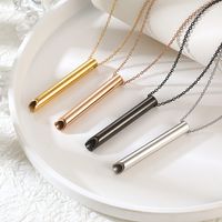 Simple Style Classic Style Solid Color 304 Stainless Steel Plating 18K Gold Plated Unisex Pendant Necklace main image 5