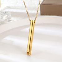 Simple Style Classic Style Solid Color 304 Stainless Steel Plating 18K Gold Plated Unisex Pendant Necklace main image 1