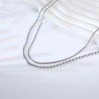 304 Stainless Steel 18K Gold Plated Lady Simple Style Plating Solid Color Layered Necklaces main image 1