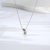 304 Stainless Steel 18K Gold Plated Simple Style Commute Plating Water Droplets Pendant Necklace main image 3