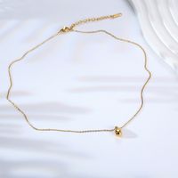 304 Stainless Steel 18K Gold Plated Simple Style Commute Plating Water Droplets Pendant Necklace main image 4