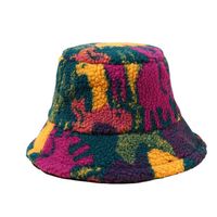 Unisex Basic Retro Farbblock Breite Traufen Bucket Hat main image 3