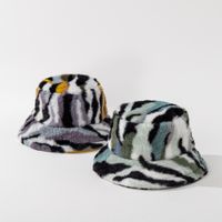 Unisex Hip-hop Retro Color Block Printing Wide Eaves Bucket Hat main image 6