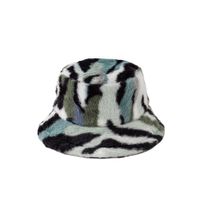 Unisex Hip-hop Retro Color Block Printing Wide Eaves Bucket Hat main image 4